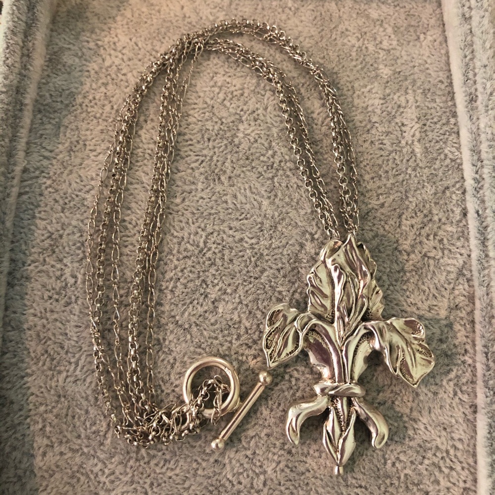 Mignon Faget Iris Fleur de Lis Necklace